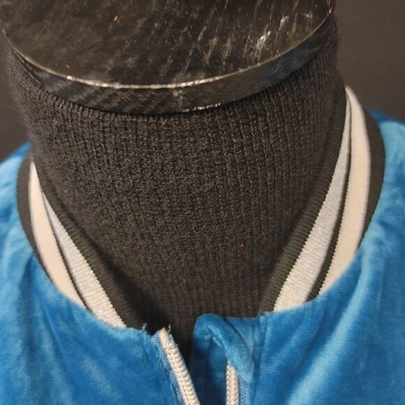 KIDS "LIMITED TO" BLUE VELVET JACKET WITH CREST - Picture 6 of 11